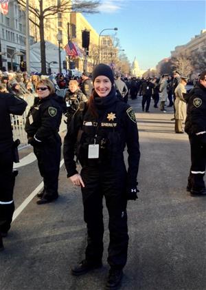 Kate Lazzini Sheriff uniform