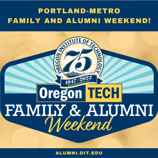 Portland-Metro Family Alumni Weekend graphic