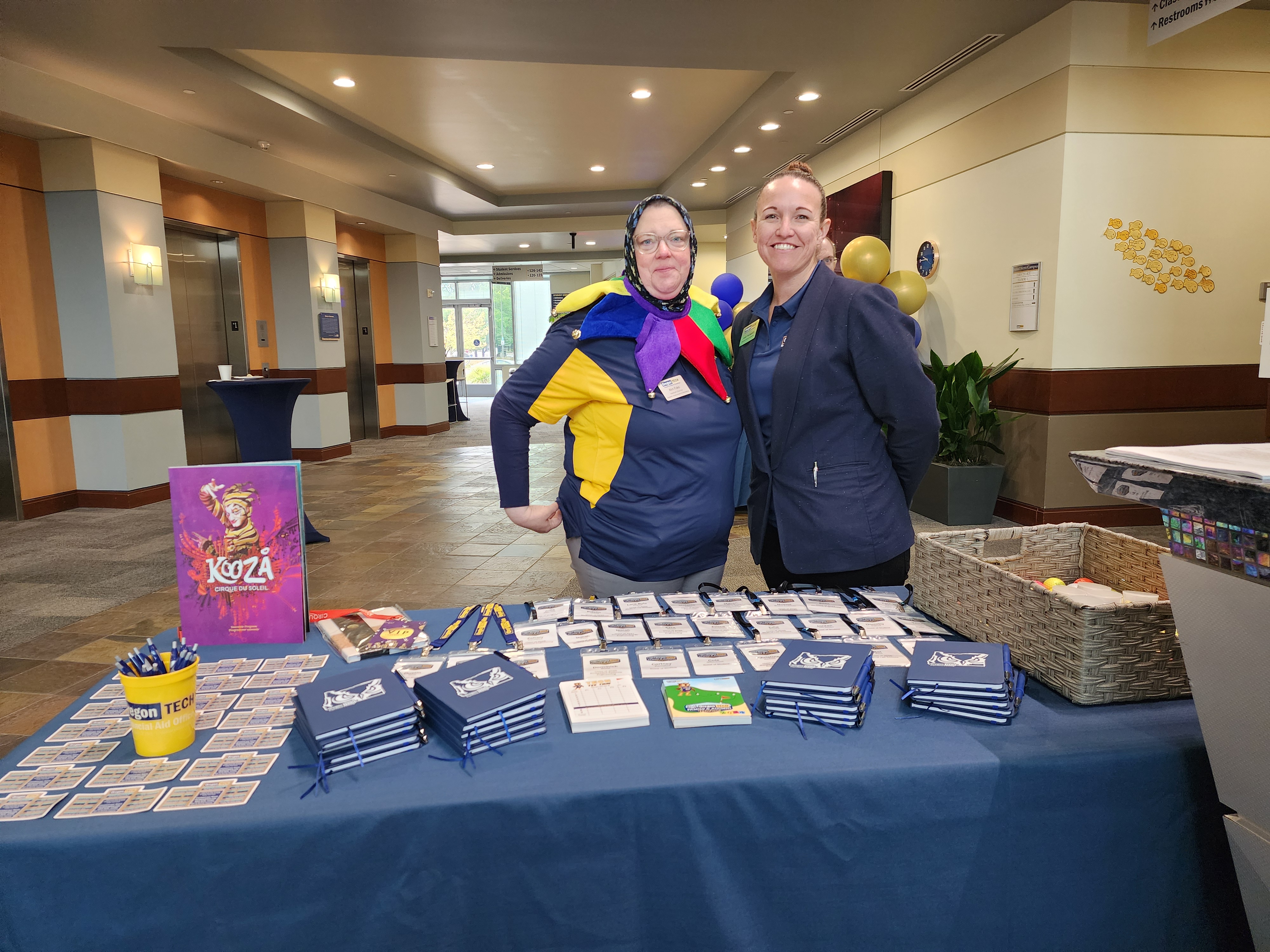 Kim faks and Josie Hudspeth running registration